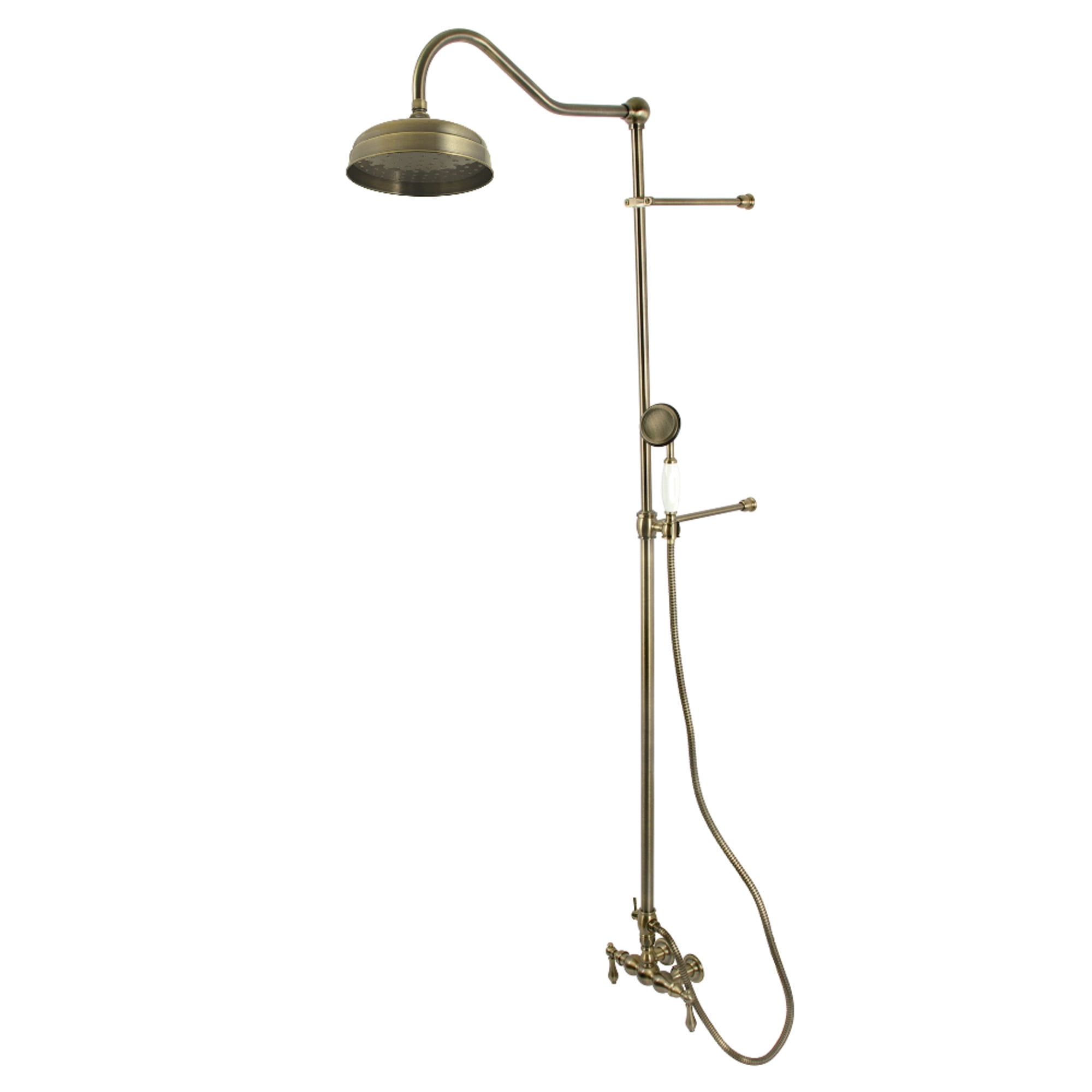 Kingston Brass Vintage Tub Wall Mount Rain Drop Shower System with Hand Shower