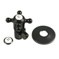 thumbnail image 1 of Kingston Brass CD43300BXK 1/2" FIP x 3/8" O.D. Anti-Seize Deluxe Quarter-Turn Ceramic Hardisc Cartridge Angle Stop with Flange, Matte Black, 1 of 6