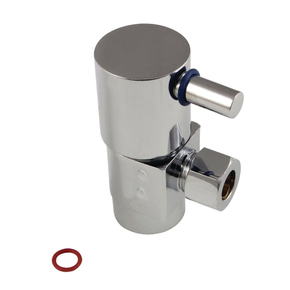 Kingston Brass CD43301DL 1/2-Inch FIP x 3/8-Inch O.D. Anti-Seize Deluxe Quarter-Turn Ceramic Hardisc Cartridge Angle Stop in Polished Chrome