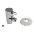 thumbnail image 1 of Kingston Brass CD43301DLK 1/2" FIP x 3/8" O.D. Anti-Seize Deluxe Quarter-Turn Ceramic Hardisc Cartridge Angle Stop with Flange, Polished Chrome, 1 of 2