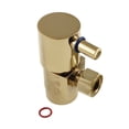 thumbnail image 1 of Kingston Brass CD43302DL 1/2-Inch FIP x 3/8-Inch O.D. Anti-Seize Deluxe Quarter-Turn Ceramic Hardisc Cartridge Angle Stop in Polished Brass, 1 of 5