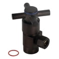 thumbnail image 1 of Kingston Brass CD43305DX 1/2-Inch FIP x 3/8-Inch O.D. Anti-Seize Deluxe Quarter-Turn Ceramic Hardisc Cartridge Angle Stop in Oil Rubbed Bronze, 1 of 5