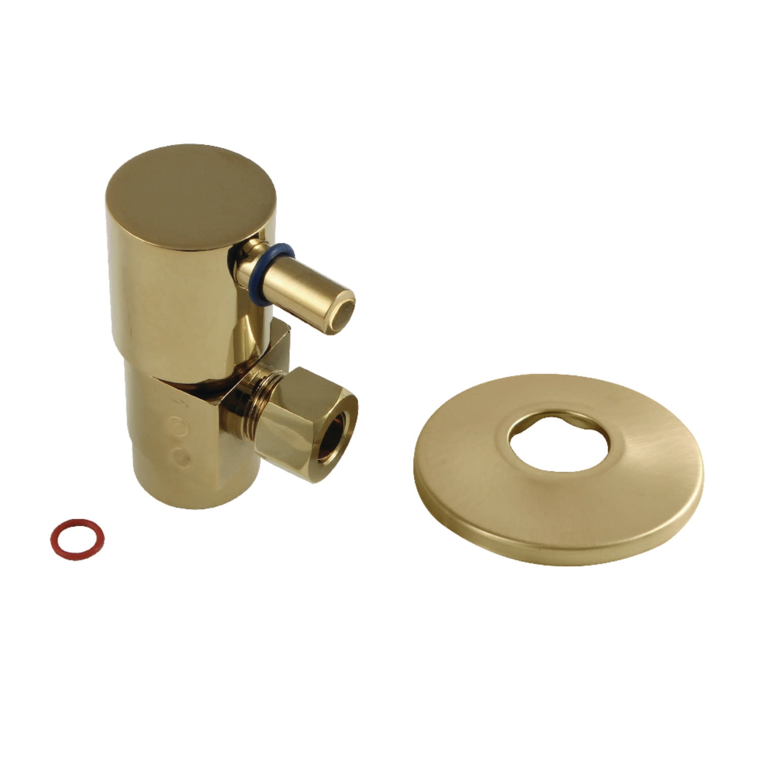Kingston Brass 1/2IPS X 3/8OD Quarter-Turn Angle Stop Valve – Brushed Nickel, Ceramic Disc
