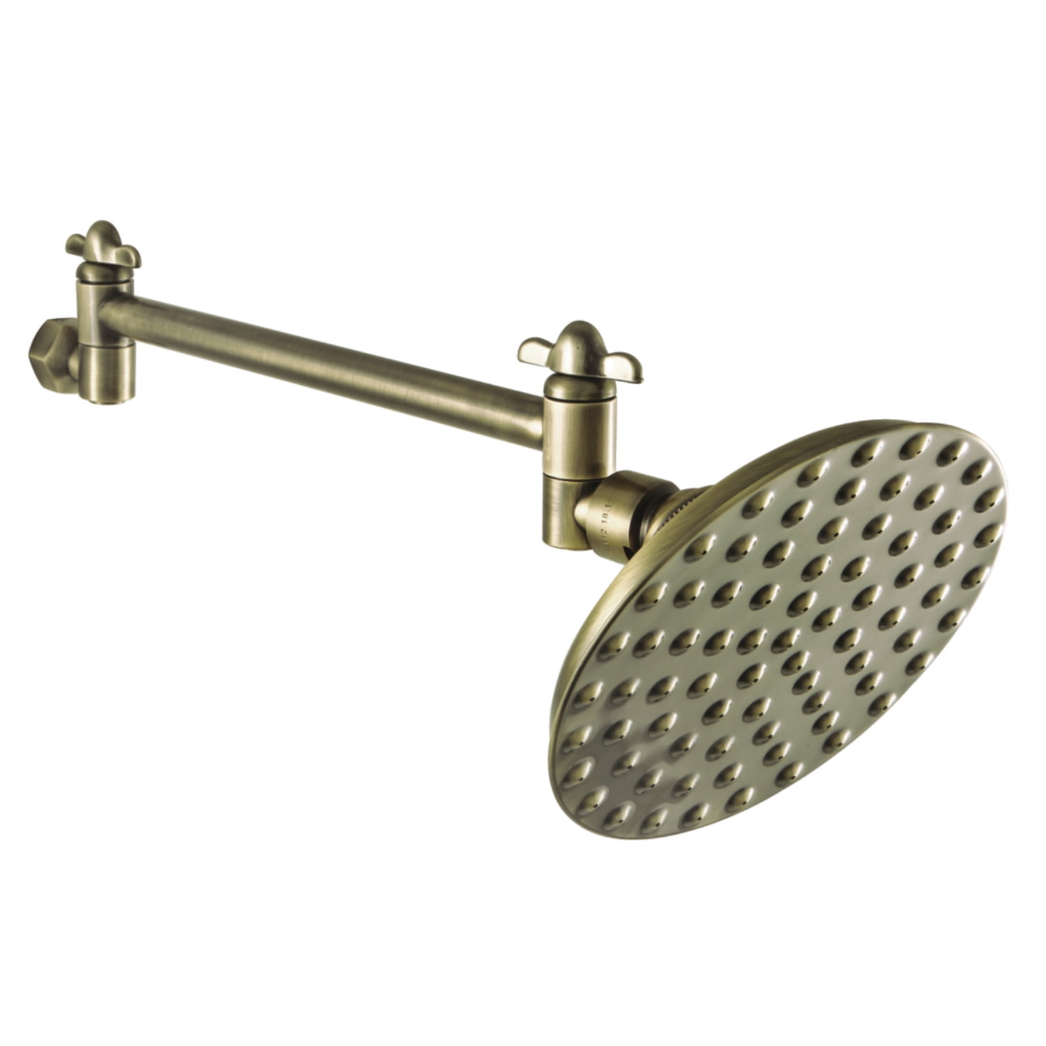Kingston Brass CK135K3 Victorian 5" Showerhead with High Low Adjustable Arm, Antique Brass