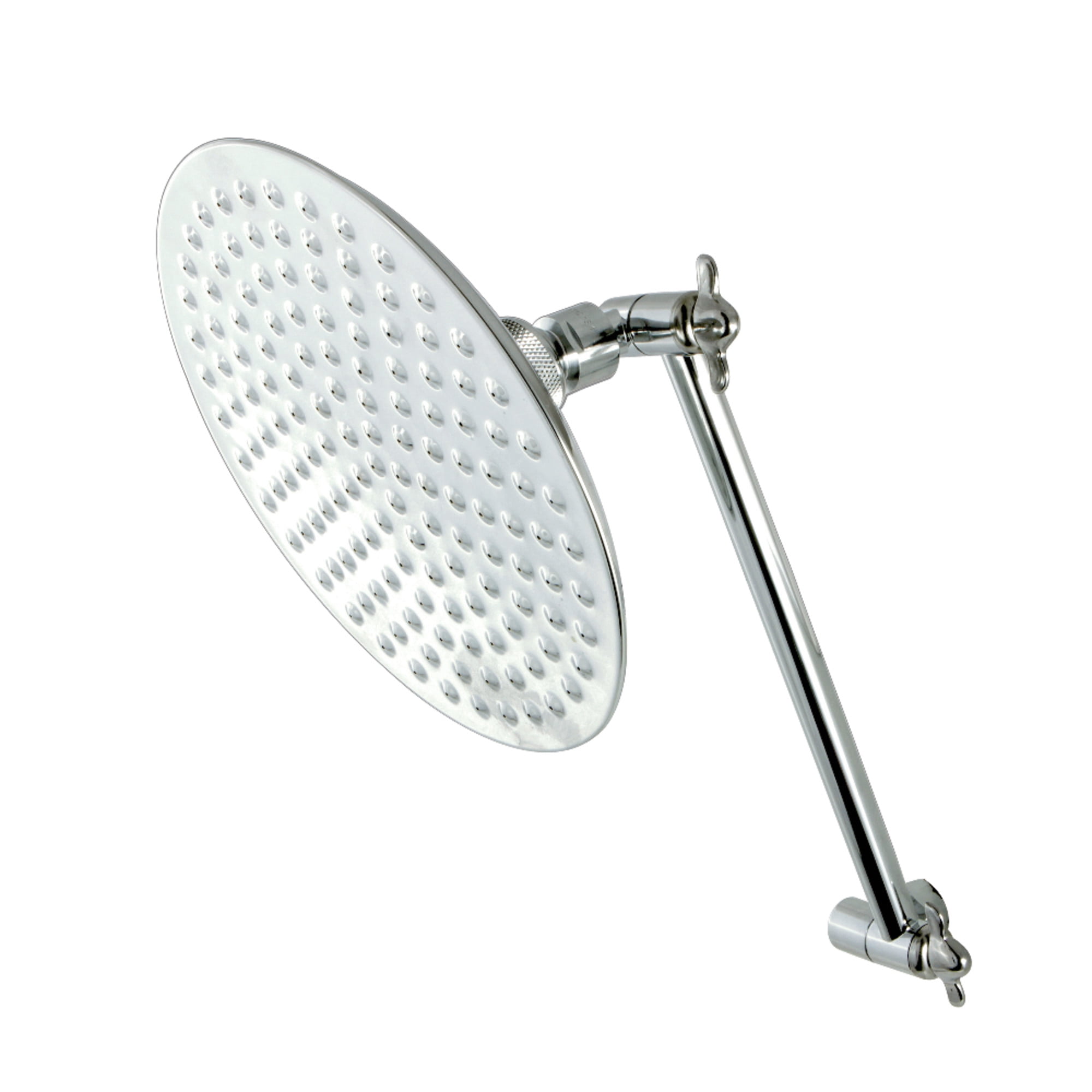 Kingston Brass CK136K1 Victorian 7-3/4-Inch Round Raindrop Brass Shower Head with 10-Inch High-Low Adjustable Shower Arm in Polished Chrome