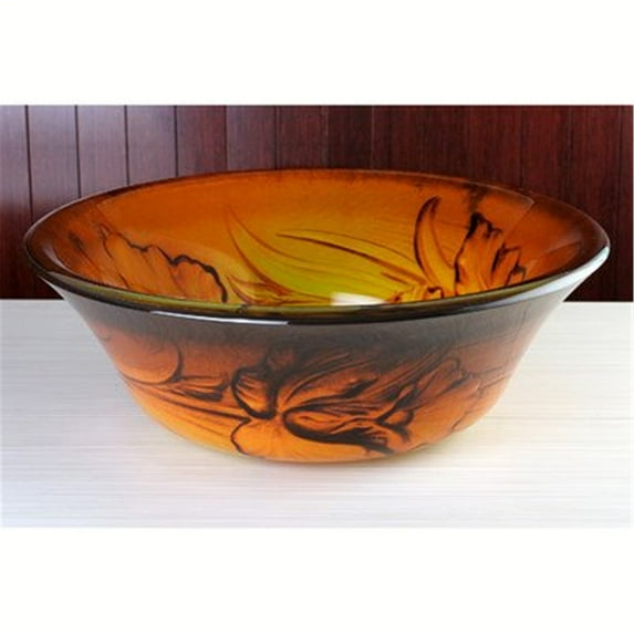 Kingston Brass EVSDLB1 Fauceture EVSDLB1 Arches 16-1/8\" Diameter Double Layer Glass Vessel Bathroom Sink