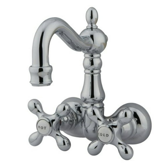 Kingston Brass Wall-Mount Clawfoot Tub Faucets With Polished Chrome CC1078T1