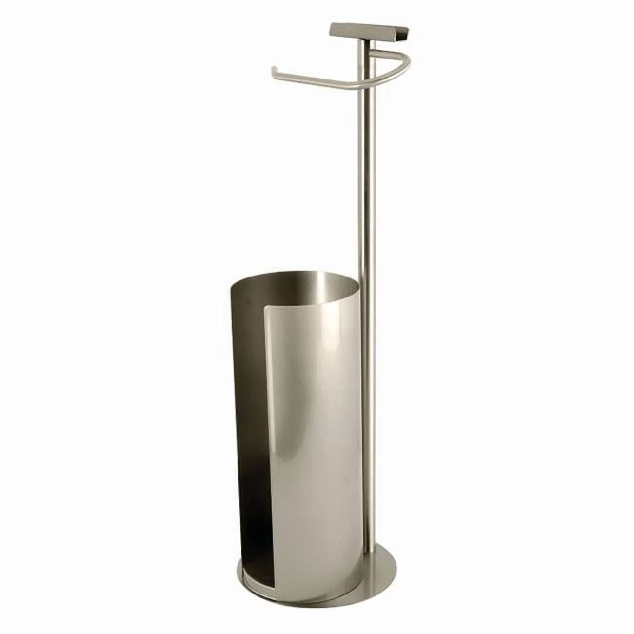 Kingston Brass CC2038 Continental Freestanding Toilet Paper Holder with Roll Storage & Phone Stand, Brushed Nickel