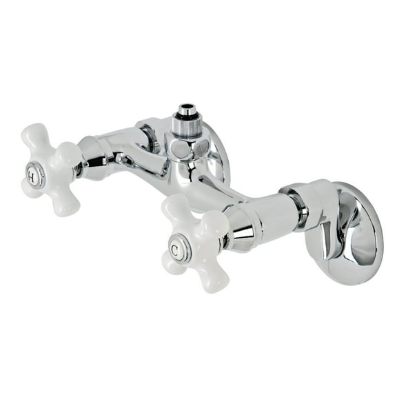 Kingston Brass CC2131PX Vintage Wall-Mount Tub Filler Faucet with Riser Adapter in Polished Chrome