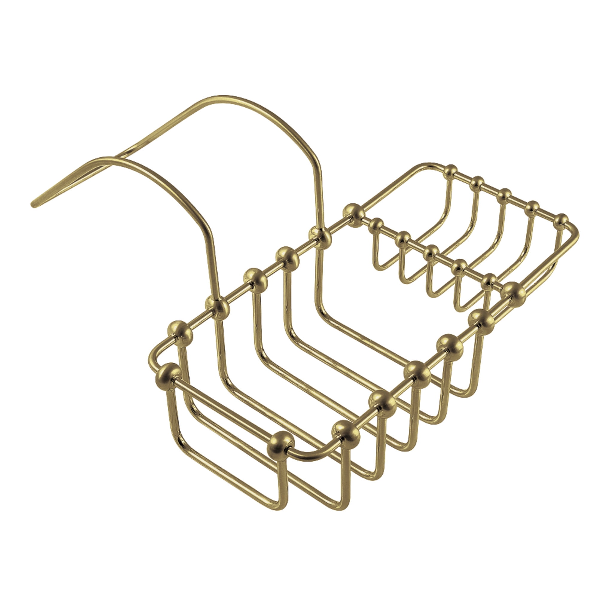 Kingston Brass CC2167 8-3/8 Inch Clawfoot Tub Hanging Soap and Sponge Holder in Brushed Brass
