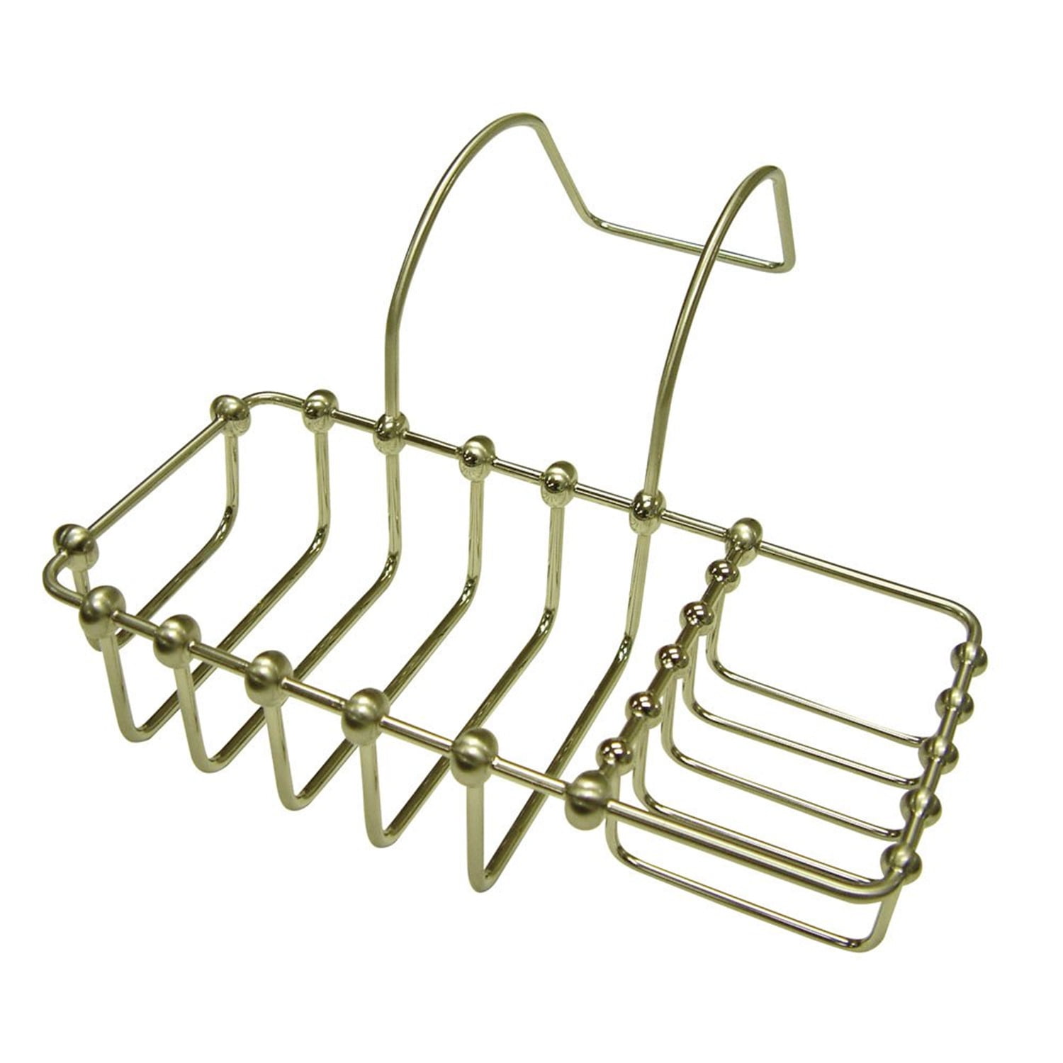 Satin Nickel Clawfoot Tub Hanging Soap and Sponge Holder