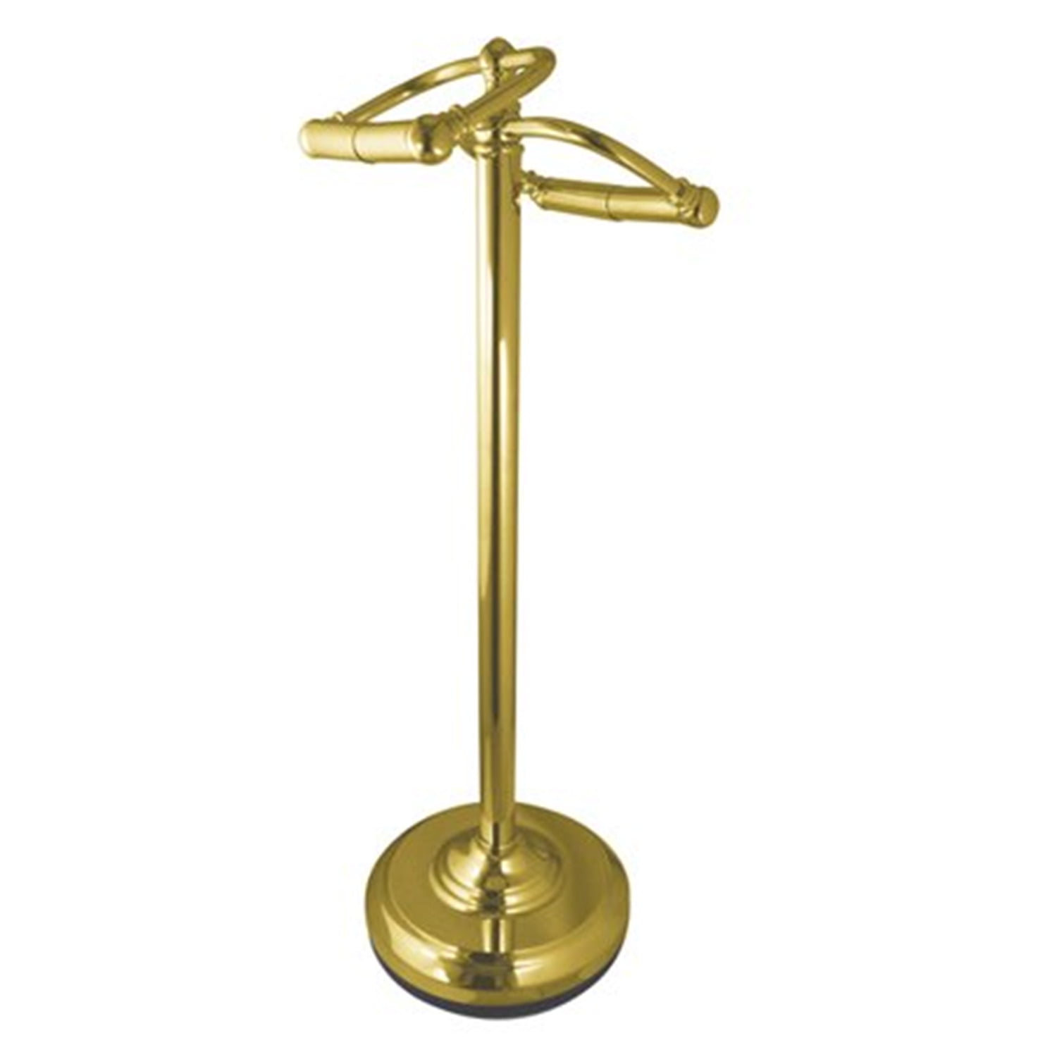 Polished Brass Vintage Freestanding Double Toilet Paper Holder