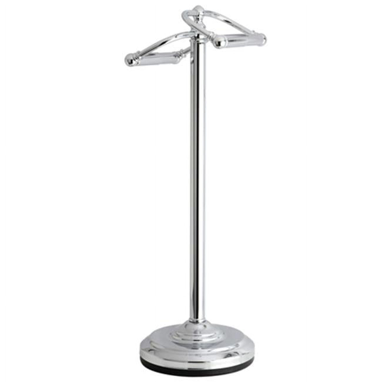 Vintage Chrome Freestanding Double Roll Toilet Paper Holder