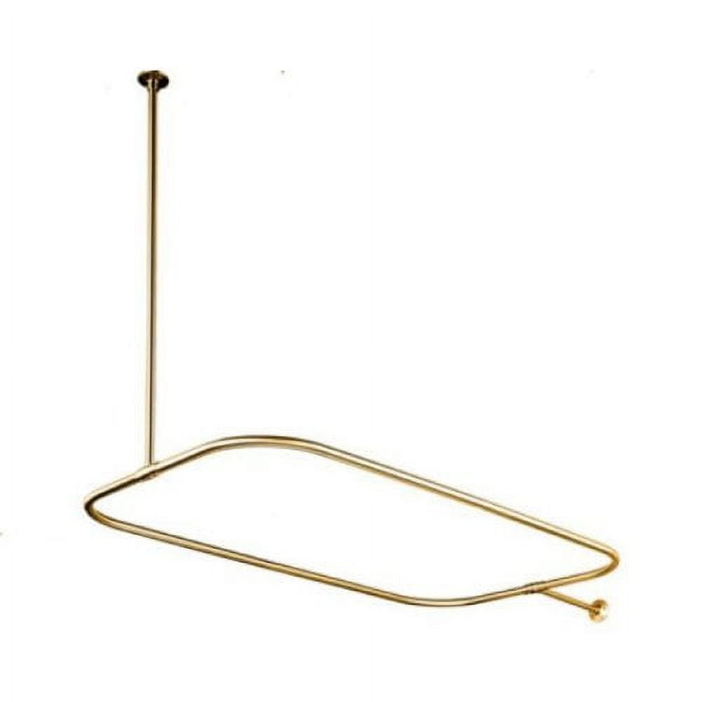 Polished Brass 44.5-Inch Rectangular Shower Curtain Rod