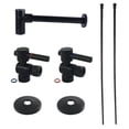 thumbnail image 1 of Kingston Brass CC43200DLLKB30 Trimscape Standard Mount Modern Plumbing Sink Trim Kit with Bottle Trap, Matte Black, 1 of 4