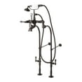 thumbnail image 1 of Kingston Brass CCK103T5 Vintage Freestanding Clawfoot Tub Faucet Package with Supply Lines and Hand Shower, Oil Rubbed Bronze, 1 of 7