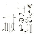 thumbnail image 1 of Kingston Brass CCK2145HCPL Vintage Tub Wall Mount Clawfoot Tub Faucet Package with Shower Enclosure and Hand Shower, Oil Rubbed Bronze, 1 of 4