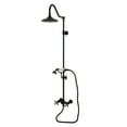 thumbnail image 1 of Kingston Brass CCK3660AX Kingston Wall Mount Rain Drop Shower System with Hand Shower, Matte Black, 1 of 4