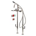 thumbnail image 1 of Aqua Vintage CCK8106DKL Concord Freestanding Tub Faucet with Supply Line, Stop Valve, Polished Nickel, 1 of 7