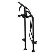 Aqua Vintage CCK8100DX Concord Freestanding Tub Faucet with Supply Line, Stop Valve, Matte Black