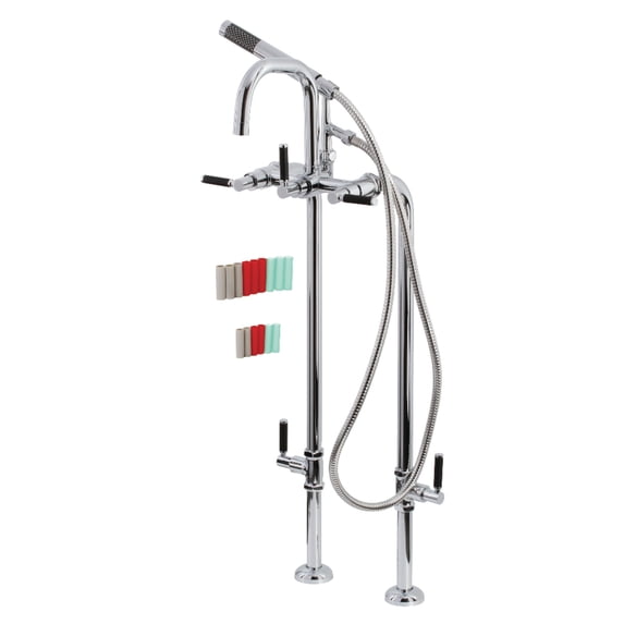 Aqua Vintage CCK8401DKL Concord Freestanding Tub Faucet with Supply Line, Stop Valve, Polished Chrome