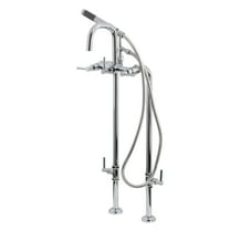 Aqua Vintage CCK8401DL Concord Freestanding Tub Faucet with Supply Line, Stop Valve, Polished Chrome