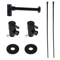 Kingston Brass CD43300DLLKB30 Trimscape Modern Standard Mount Plumbing Sink Trim Kit with Bottle Trap, Matte Black