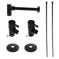 Kingston Brass CD53300DLLKB30 Trimscape Modern Plumbing Sink Trim Kit with Bottle Trap, Matte Black