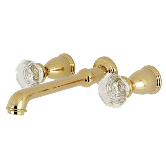 Kingston Brass KS7022WCL Celebrity Two-Handle Wall Mount Roman Tub Faucet, Polished Brass