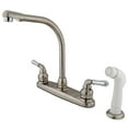 thumbnail image 1 of Kingston Brass Centerset Double Handle Kitchen Faucet with Side Spray, 1 of 2