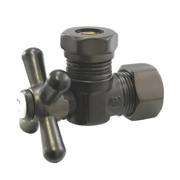 Kingston Brass Classic Angle Stop with .62 in. OD Compression x .5 in. or .44 in. Slip Joint - Oil Rubbed Bronze