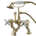 thumbnail image 1 of Kingston Brass  Clawfoot Tub Filler with Hand Shower - Polished Brass Finish, 1 of 1
