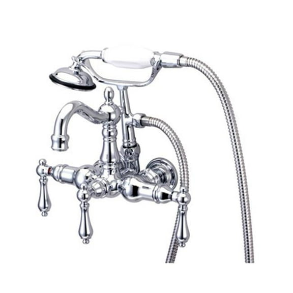 Kingston Brass  Clawfoot Tub Filler With Hand Shower - Polished Chrome