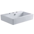 thumbnail image 1 of Kingston Brass Clearwater White China Vessel Bathroom Sink with Overflow Holes & 3 Faucet Holes, 1 of 3
