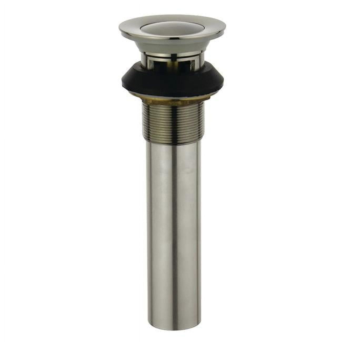 Brushed Nickel Push-Up Bathroom Sink Drain with Overflow