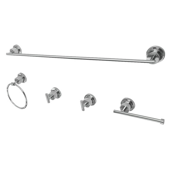Kingston Brass Concord Bathroom Accessory Set, Polished Chrome - 5 Pieces