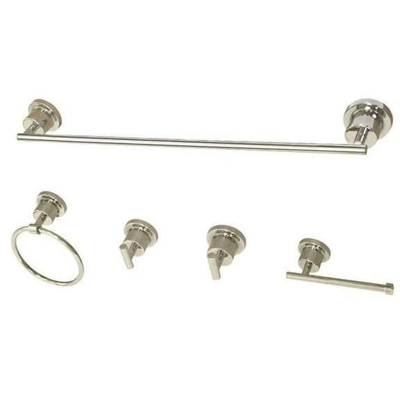 Kingston Brass BAH82134478PN Concord 5-Piece Bathroom Accessory Set, Polished Nickel