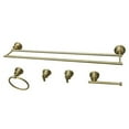 thumbnail image 1 of Kingston Brass BAH8213478SB Concord 5-Piece Bathroom Accessory Sets, Brushed Brass, 1 of 5