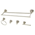 thumbnail image 1 of Kingston Brass BAH8213478PN Concord 5-Piece 24-Inch Dual Towel Bar Bathroom Accessory Set in Polished Nickel, 1 of 6