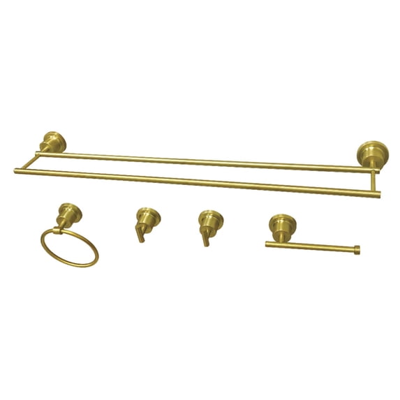 Kingston Brass Concord 5-Piece Bathroom Hardware Set Brushed Brass Brushed