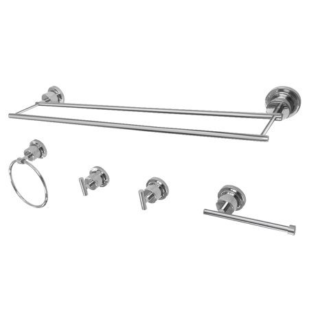 Kingston Brass Concord 5-Piece Bathroom Hardware Set Polished Chrome Polished