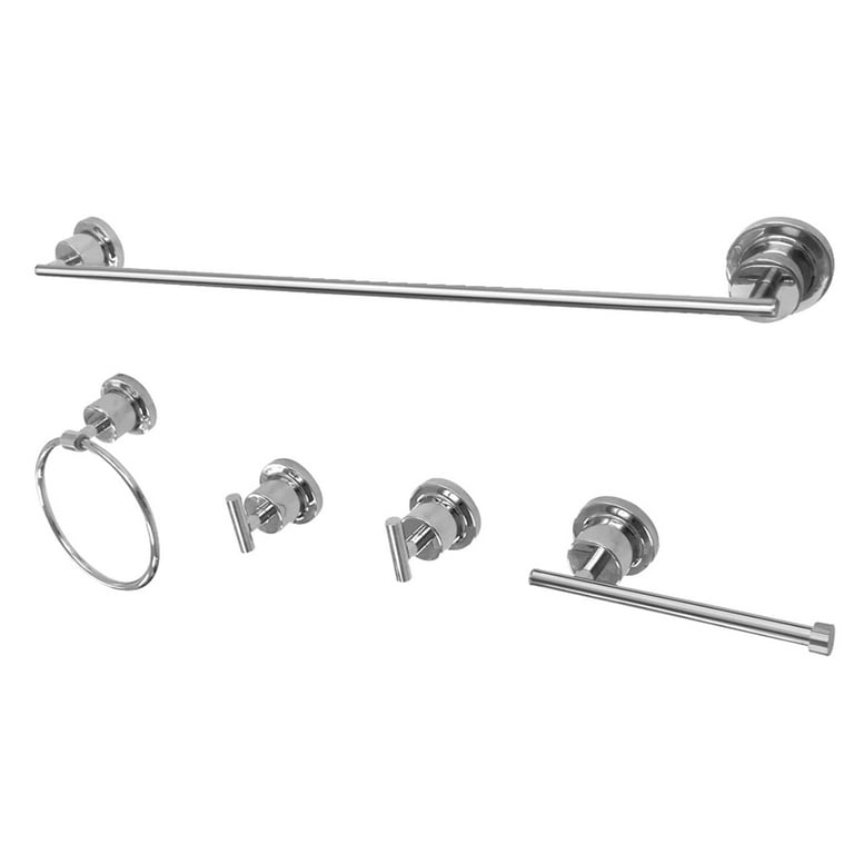 Kingston Brass 4-Piece Concord Polished Chrome Decorative Bathroom Hardware Set Kingston Brass 4-Piece Concord Polished Chrome Decorative Bathroom Hardware Set