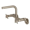 thumbnail image 1 of Kingston Brass Concord 8-Inch Adjustable Center Wall Mount Kitchen Faucet, Brushed Nickel, 1 of 5
