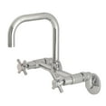 thumbnail image 1 of Kingston Brass Concord 8-Inch Adjustable Center Wall Mount Kitchen Faucet, Polished Chrome, 1 of 5