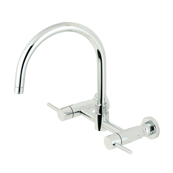 Kingston Brass Concord 8-Inch Centerset Wall Mount Kitchen Faucet, Polished Chrome