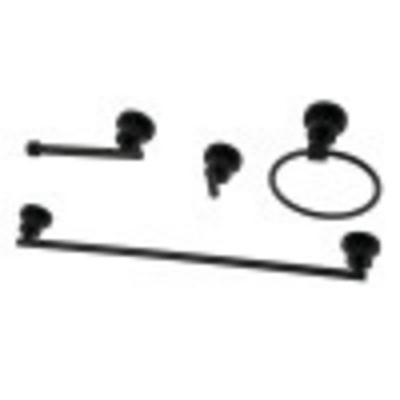 Kingston Brass Concord Matte Black 4-Piece Bathroom Accessory Set