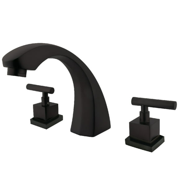 Kingston Brass KS4365CQL Concord Two-Handle Deck Mount Roman Tub Faucet, Oil Rubbed Bronze