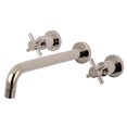 thumbnail image 1 of Kingston Brass KS8026DX Concord Two-Handle 3-Hole Wall Mount Roman Tub Faucet in Polished Nickel, 1 of 8