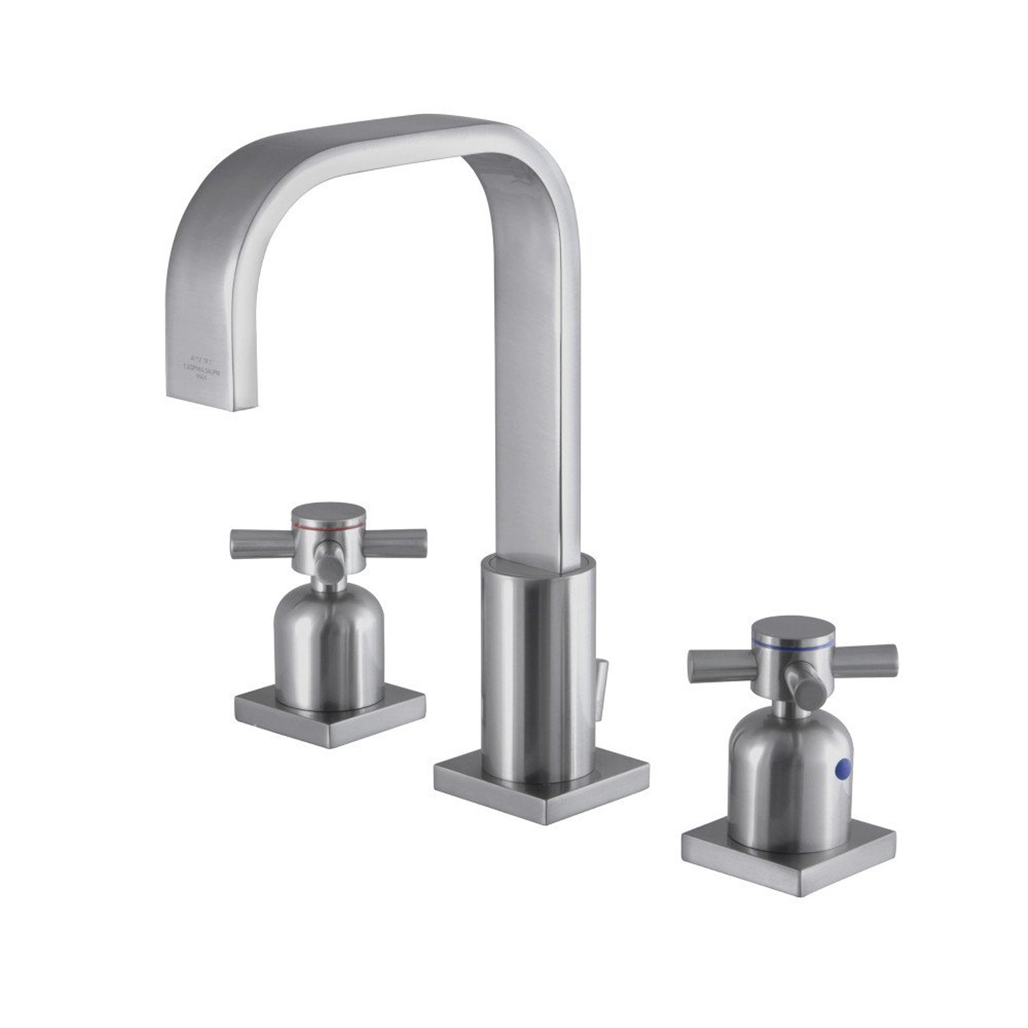 Kingston Brass KB8968DL Concord Widespread Lavatory Faucet - Brushed Nickel, 8" Spread, With Pop-Up Drain, 1.2 GPM