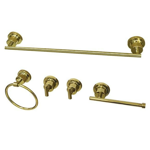Kingston Brass 16 Inch Grab Bar with Easy Mounting Kit, Brushed Brass Finish